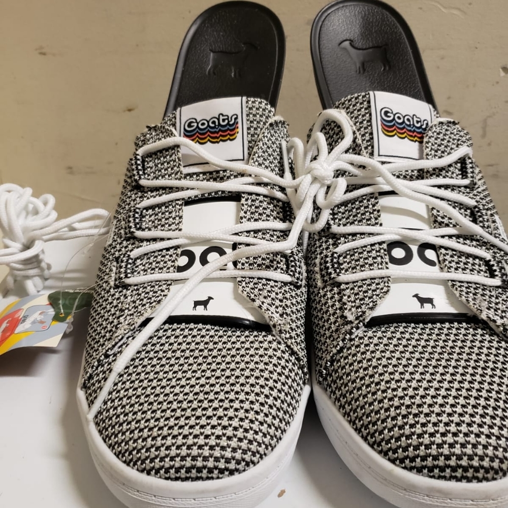 Goats Black and white men's sneakers size 10.5